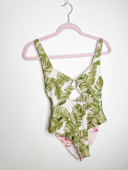 Show Me Your Mumu Summer One Piece Swim Suit in Majestic Palm Size Small - Picture 5 of 7